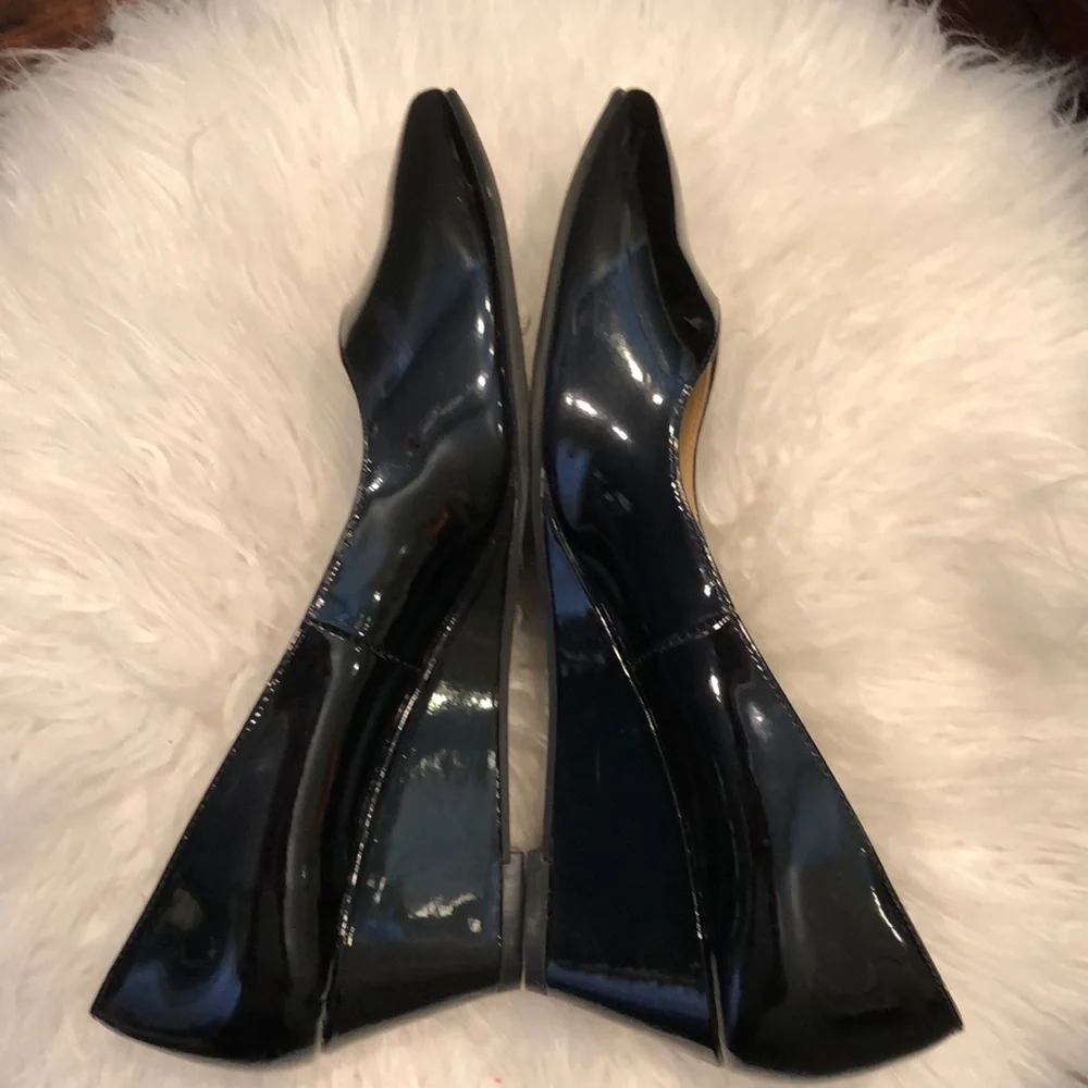 CL by Chinese laundry | black patent leather wedge heels